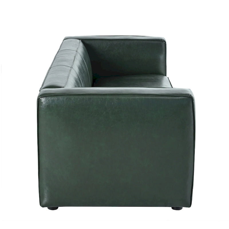 84.25 PU 3-Seater contemporary style Sofa with Birch Wood Legs for living room
