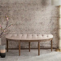 Rustic Semi Circle Bench - 50 W x 19.3 D x 19.3 H - 50Wx19Dx19H
