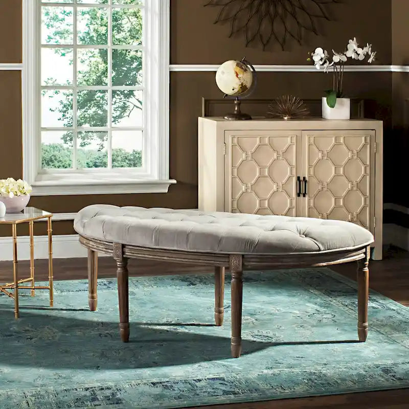 Rustic Semi Circle Bench - 50 W x 19.3 D x 19.3 H - 50Wx19Dx19H