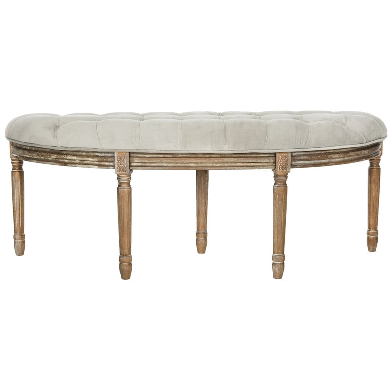 Rustic Semi Circle Bench - 50 W x 19.3 D x 19.3 H - 50Wx19Dx19H