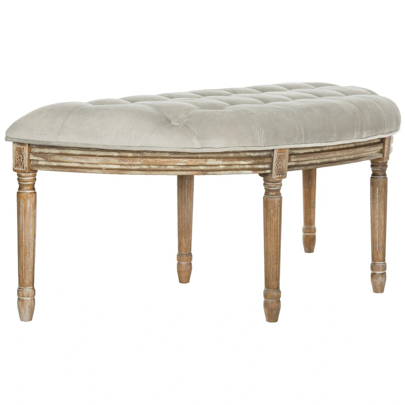 Rustic Semi Circle Bench - 50 W x 19.3 D x 19.3 H - 50Wx19Dx19H
