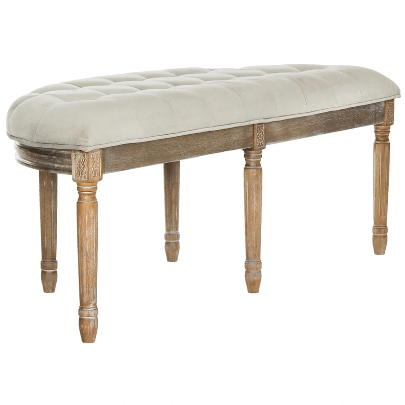 Rustic Semi Circle Bench - 50 W x 19.3 D x 19.3 H - 50Wx19Dx19H