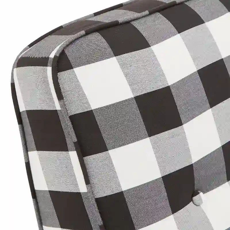 Black and White Buffalo Check Plaid Accent Chair Classic
