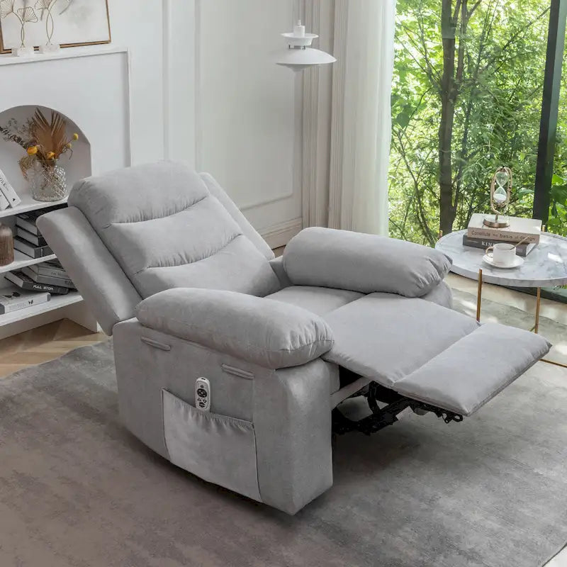 Power Recliner Chair with Adjustable Massage Function - 36.63 x 38.13 x 40.50