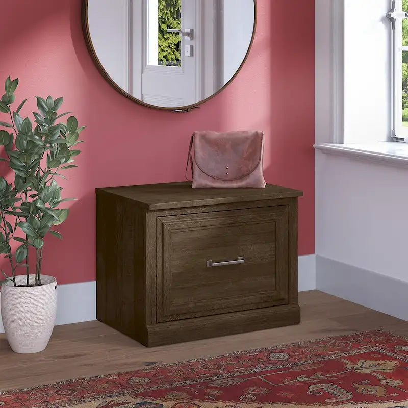 24W Small Shoe Bench with Drawer
