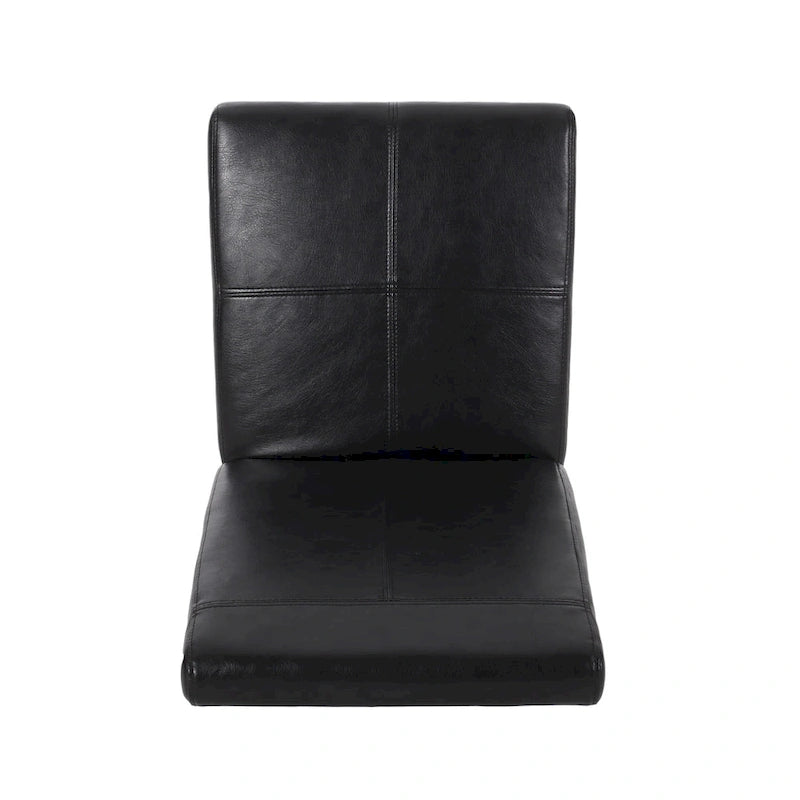 T-stitch Chocolate Brown Bonded Leather Dining Chair (Set of 4)