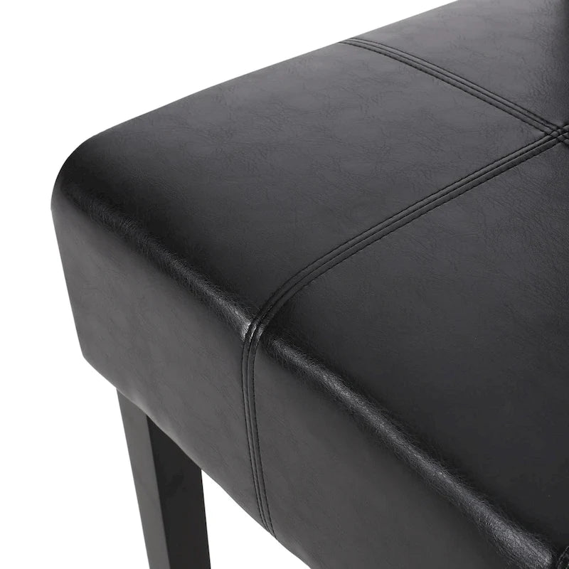 T-stitch Chocolate Brown Bonded Leather Dining Chair (Set of 4)