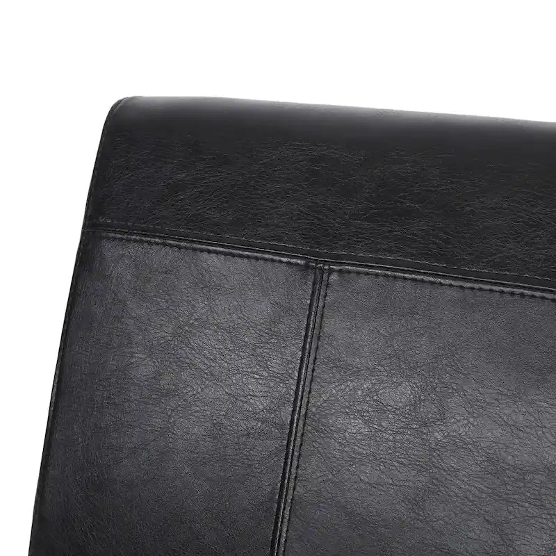 T-stitch Chocolate Brown Bonded Leather Dining Chair (Set of 4)
