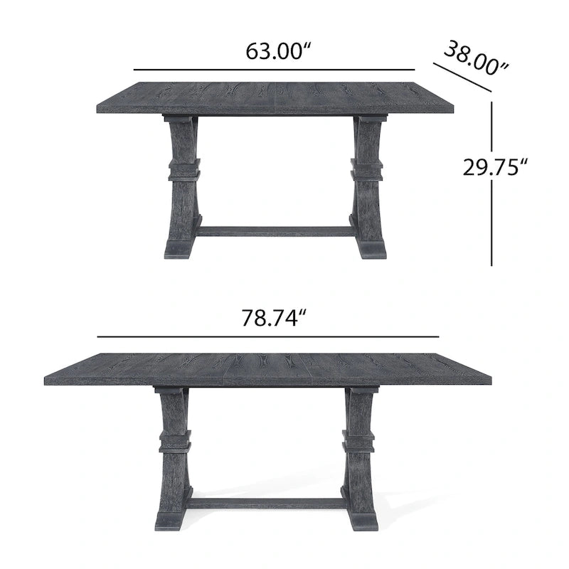 Wood Expandable Dining Table