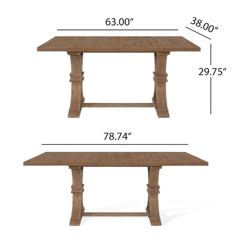 Wood Expandable Dining Table