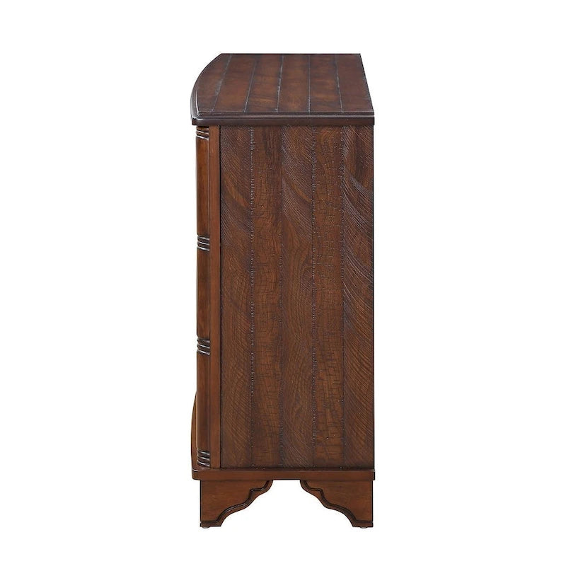 40 Pine 2 Door Storage Cabinet, Sideboard Buffet with Doors and Adjustable Shelf, Wood Entryway Chest, Cupboard