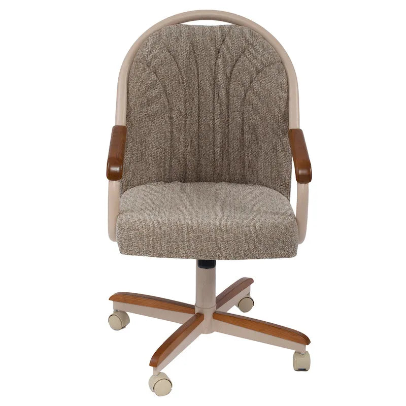 Casual Dining Cushion Swivel-and-Tilt Rolling Caster Chair