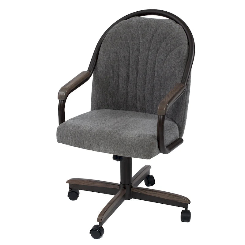Casual Dining Cushion Swivel-and-Tilt Rolling Caster Chair