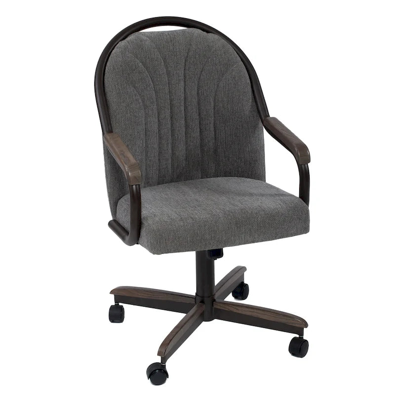 Casual Dining Cushion Swivel-and-Tilt Rolling Caster Chair