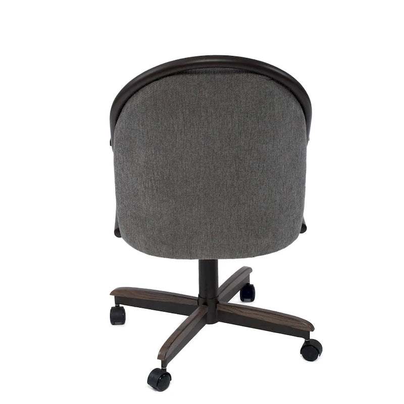 Casual Dining Cushion Swivel-and-Tilt Rolling Caster Chair