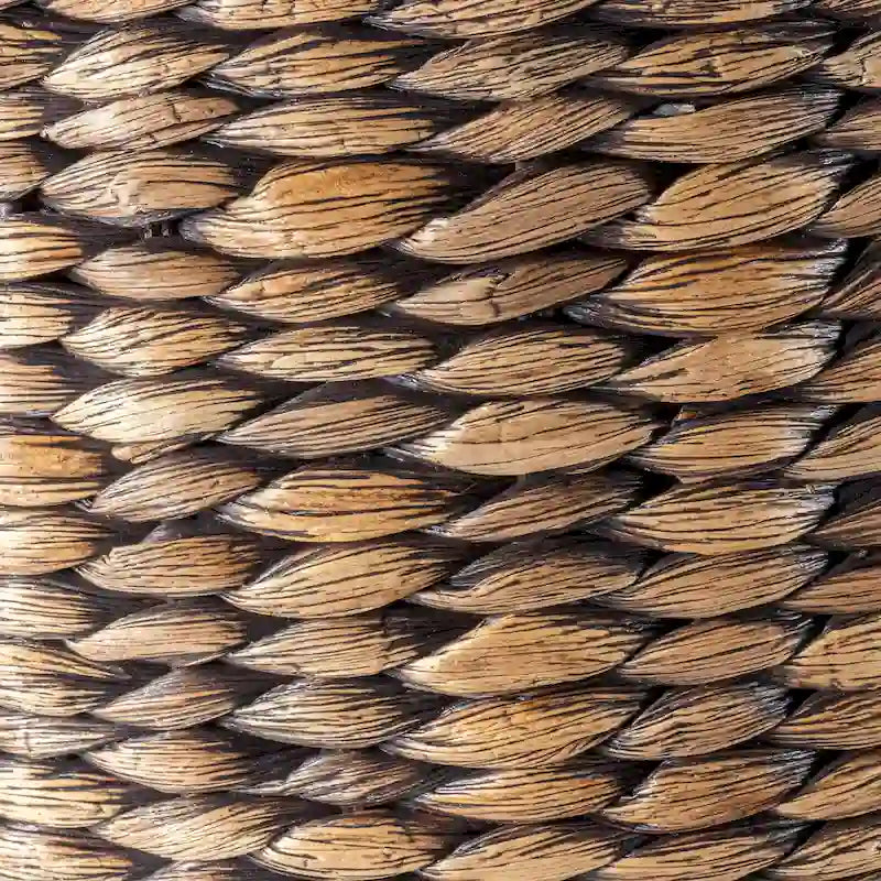 18 Hourglass Handwoven Hyacinth Storage Accent Table with Lid