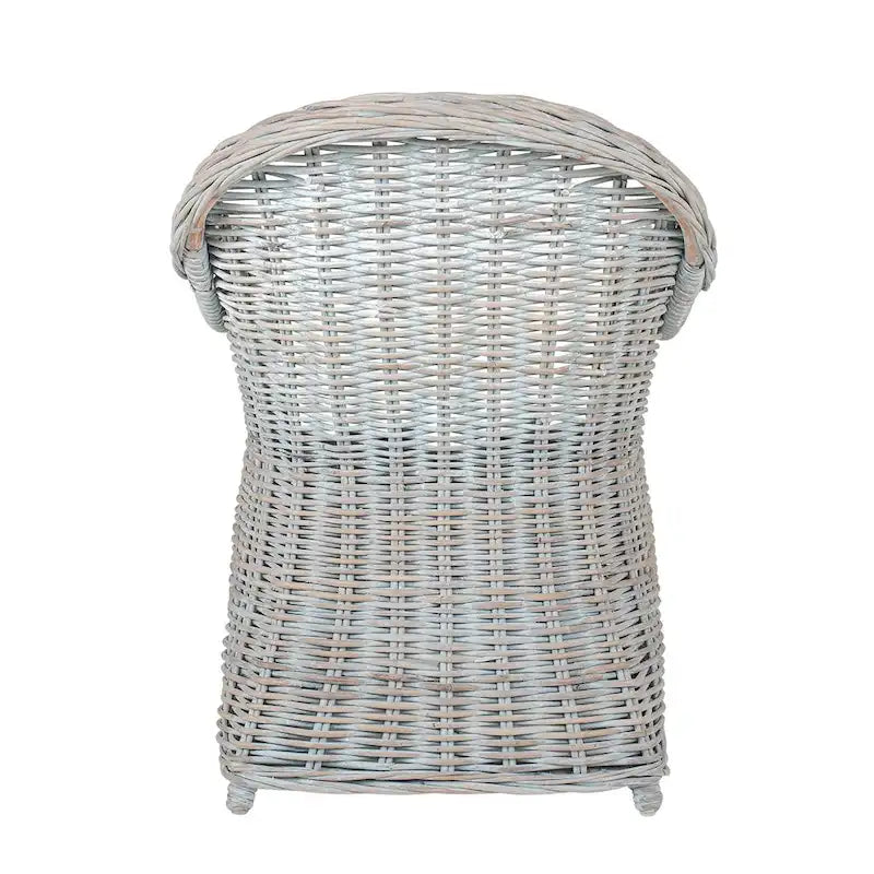 Natural Rattan Handwoven Wicker Armchair With Cushion