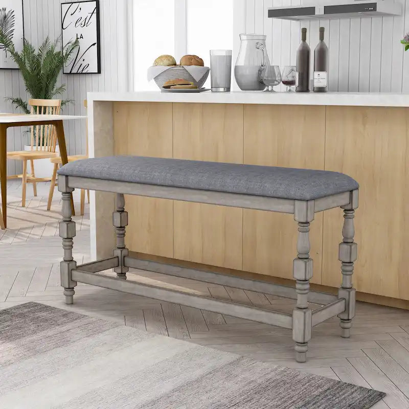 Farmhouse 50-inch Counter Height Bench