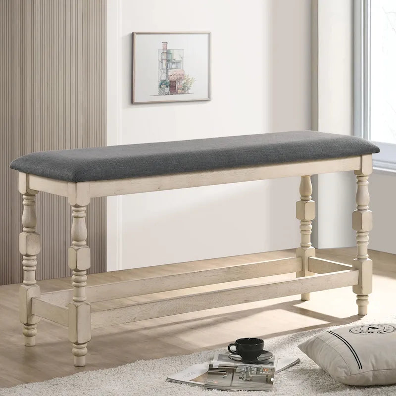 Farmhouse 50-inch Counter Height Bench