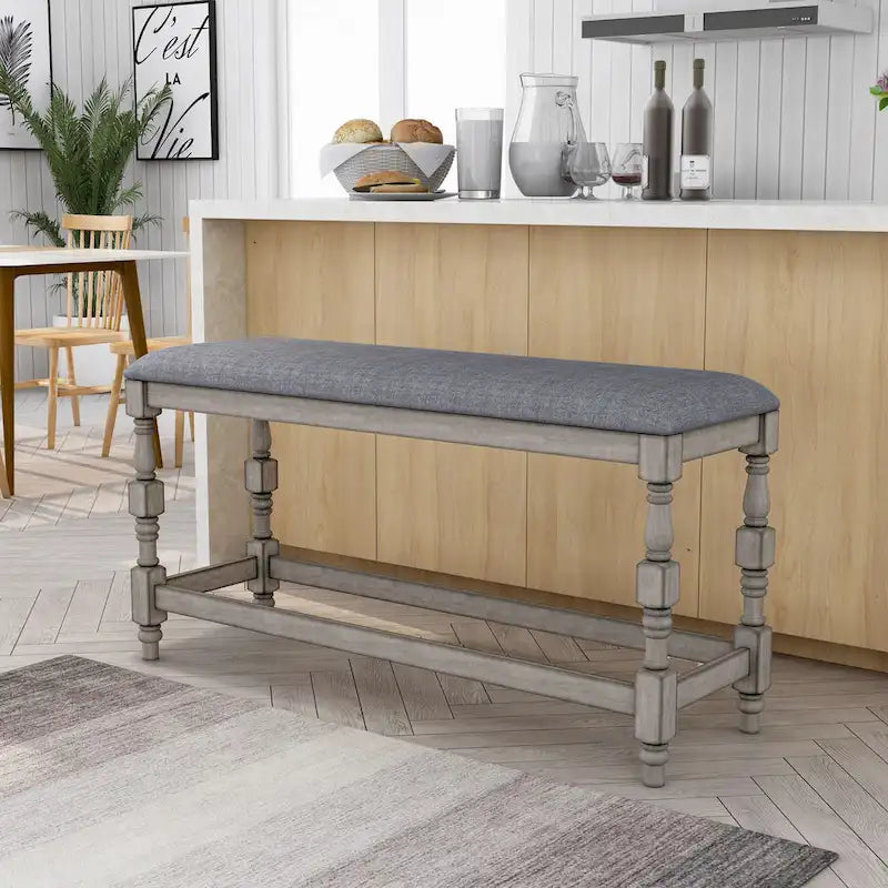 Farmhouse 50-inch Counter Height Bench