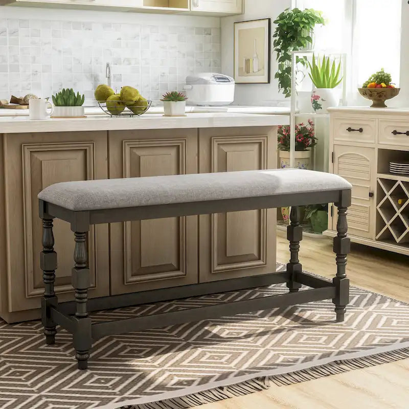 Farmhouse 50-inch Counter Height Bench