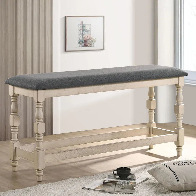 Farmhouse 50-inch Counter Height Bench