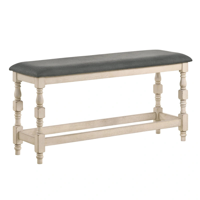 Farmhouse 50-inch Counter Height Bench