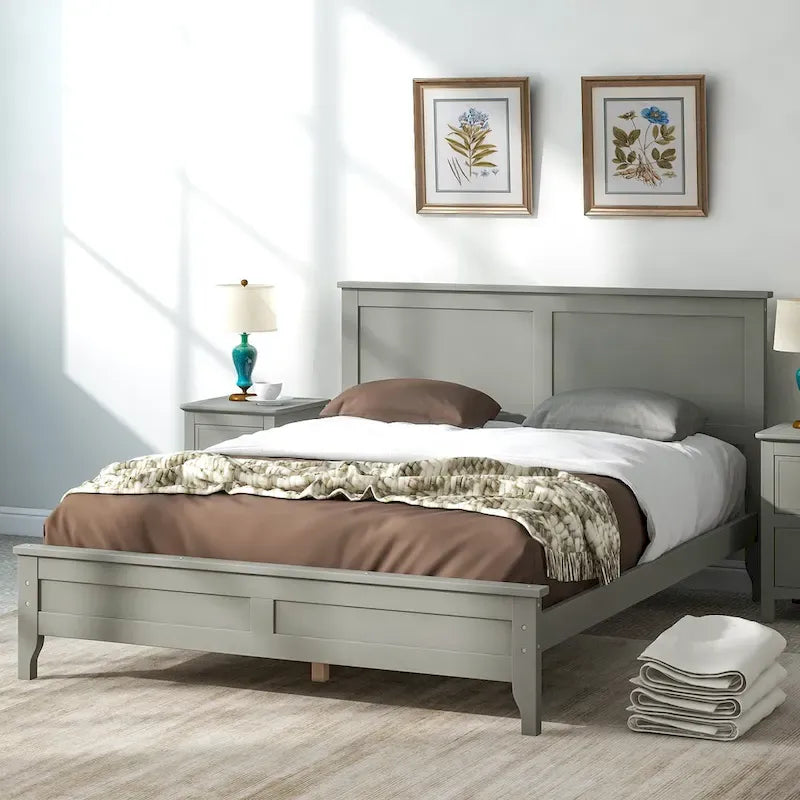 Modern Solid Wood Platform Bed