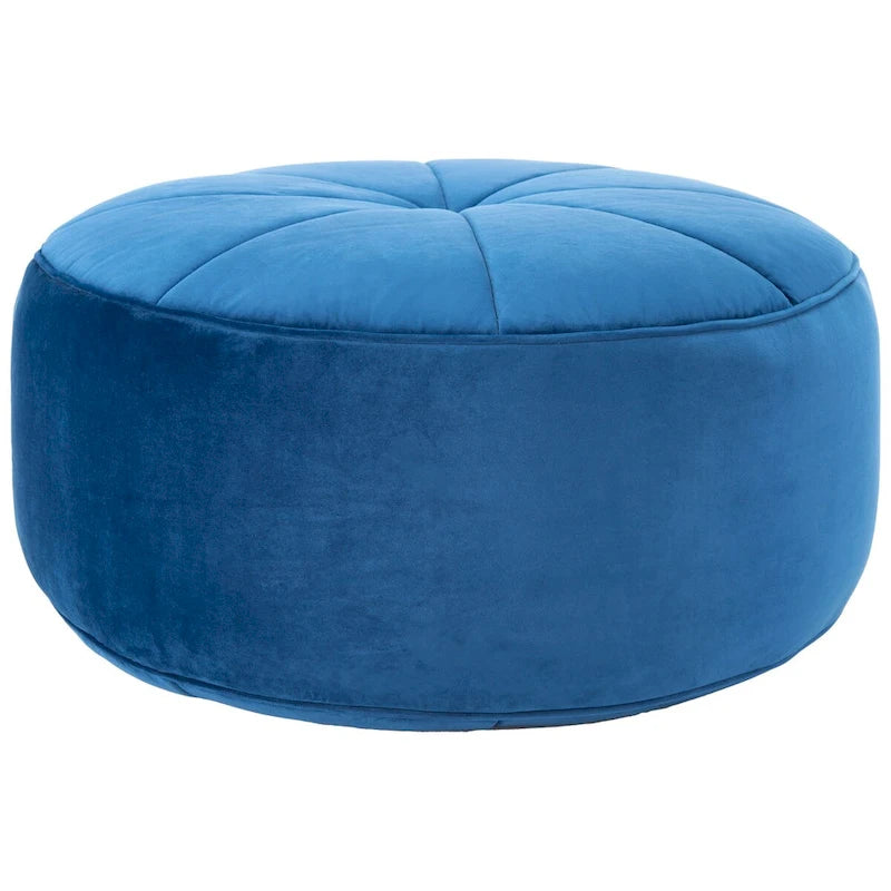 Round Velvet Pouf Ottoman