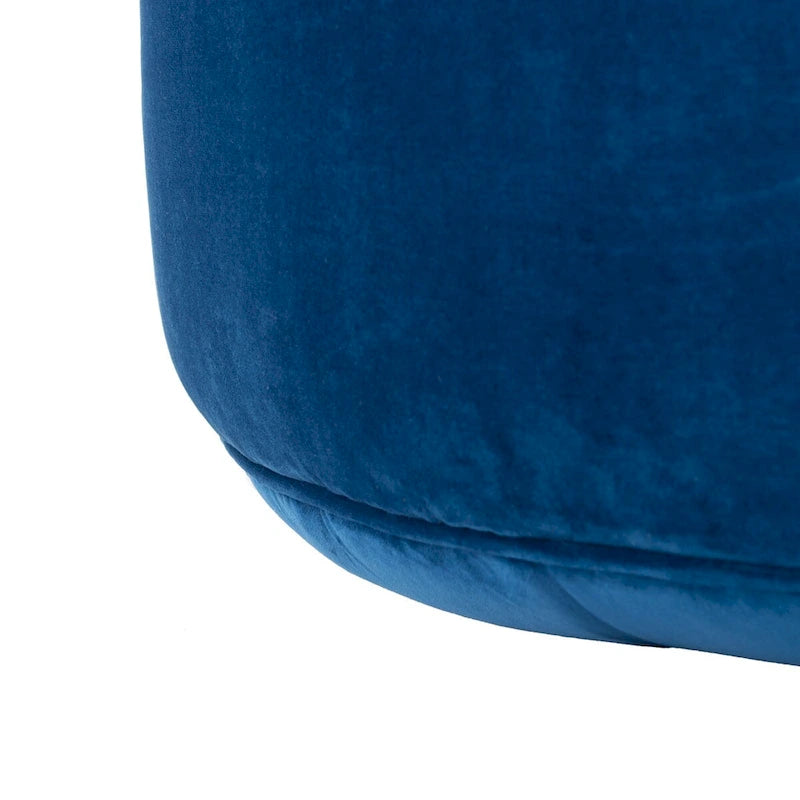 Round Velvet Pouf Ottoman