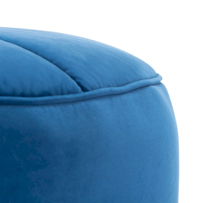Round Velvet Pouf Ottoman