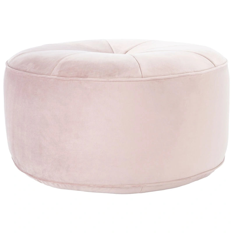 Round Velvet Pouf Ottoman