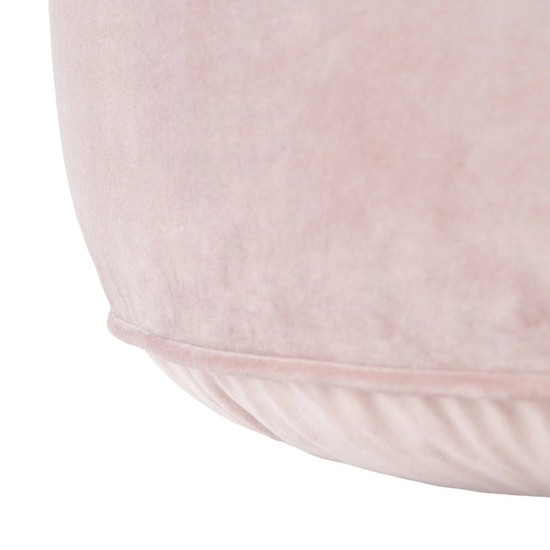 Round Velvet Pouf Ottoman