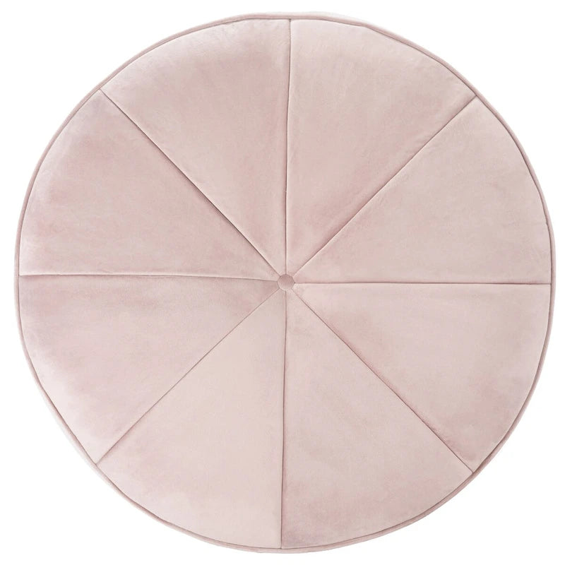 Round Velvet Pouf Ottoman