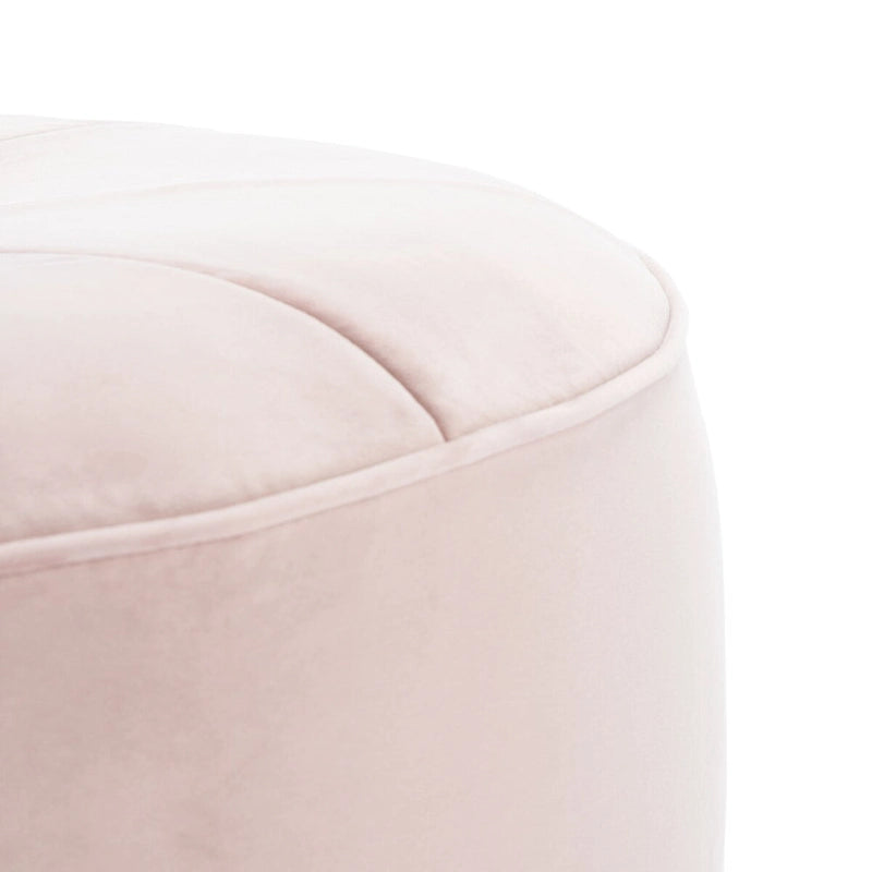 Round Velvet Pouf Ottoman