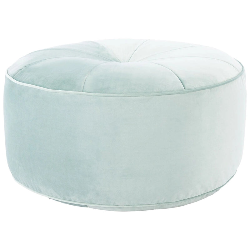 Round Velvet Pouf Ottoman
