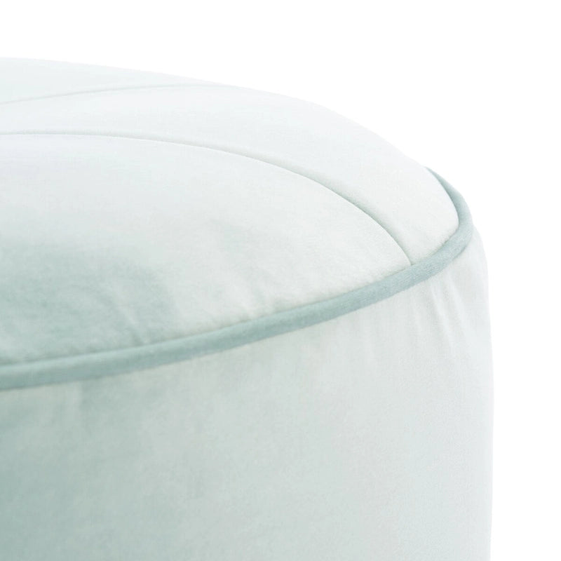Round Velvet Pouf Ottoman