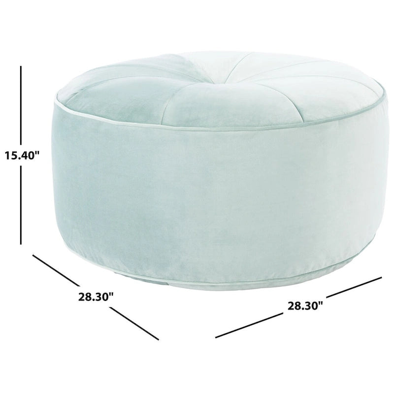 Round Velvet Pouf Ottoman