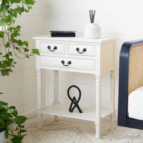 SAFAVIEH Leaner 3-Drawer Console Table - 23.5 W x 13 L x 29.5 H - 24Wx13Dx30H