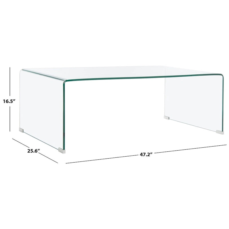 Clear Coffee Table - 47.2 x 25.6 x 16.5 - 47Wx26Dx17H