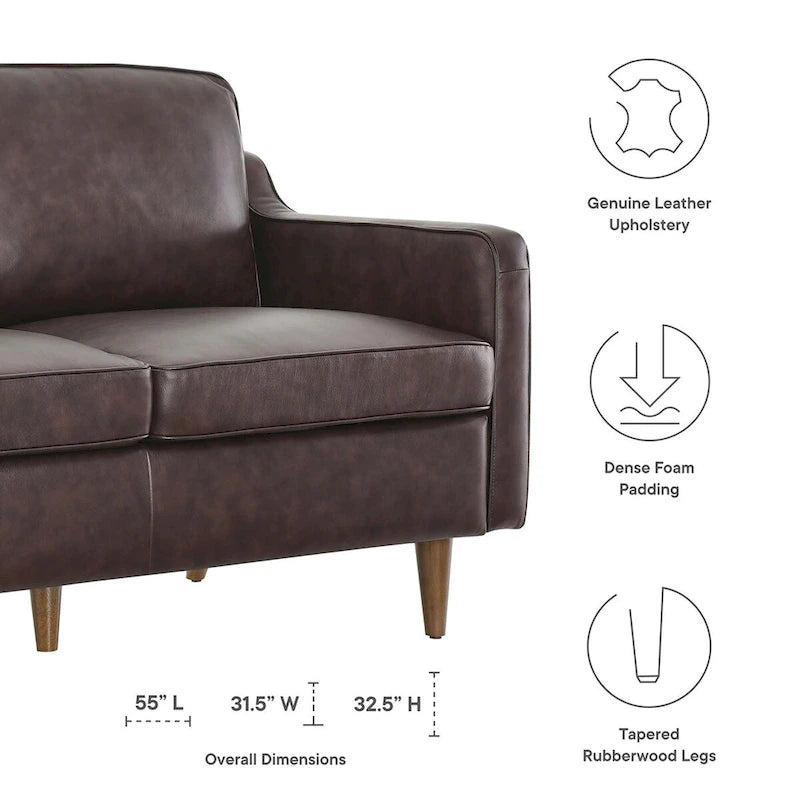 Genuine Leather Loveseat