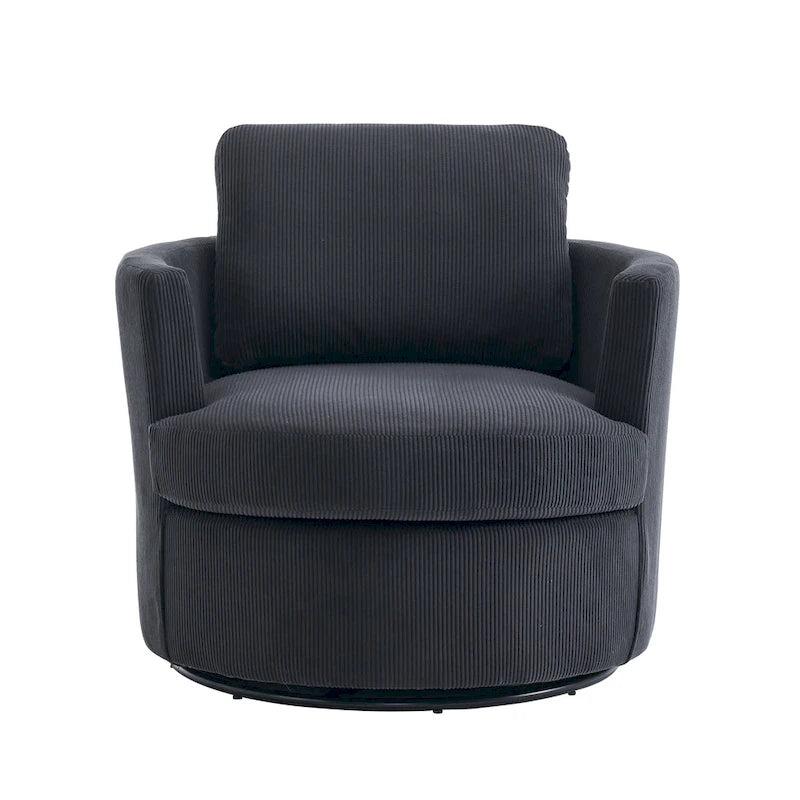 360 swivel barrel chair, comfortable round sofa chair for living room, suitable for nursery, hotel, bedroom, office