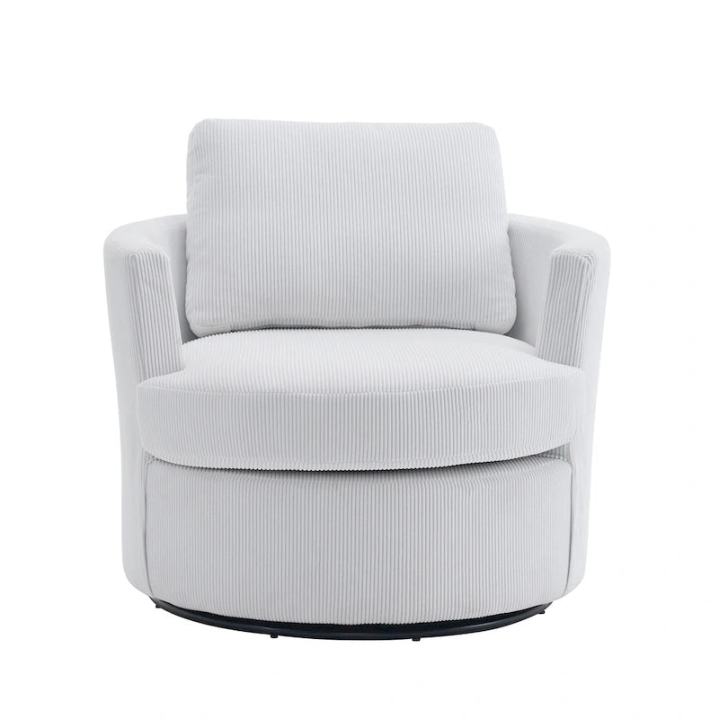 360 swivel barrel chair, comfortable round sofa chair for living room, suitable for nursery, hotel, bedroom, office