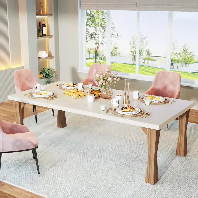 70.86-In Large Dining Table for 6-8 People, Modern Kitchen Table
