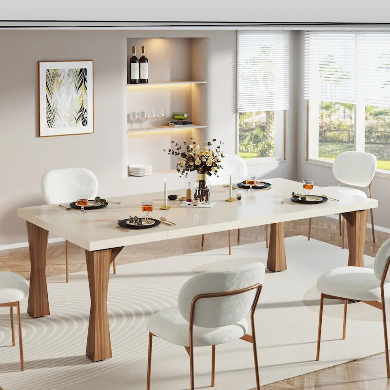 70.86-In Large Dining Table for 6-8 People, Modern Kitchen Table
