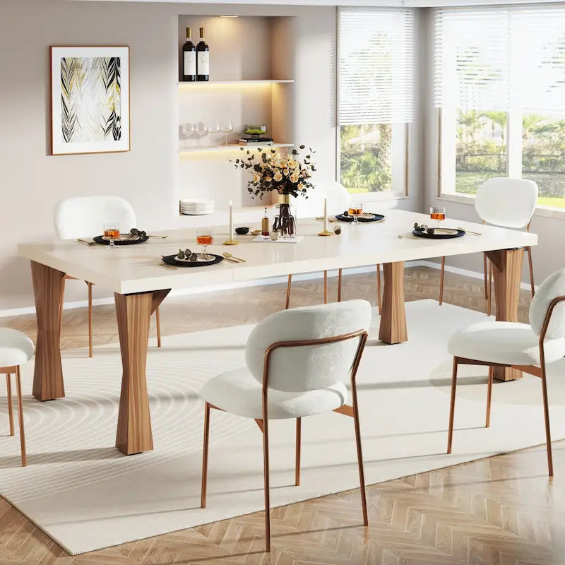 70.86-In Large Dining Table for 6-8 People, Modern Kitchen Table