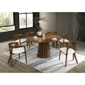 Modrest Weiss Mid-Century Modern Walnut Round Dining Table