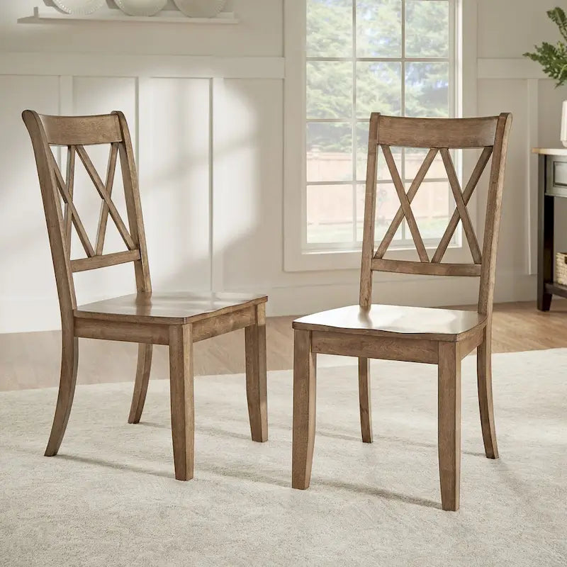 X Back Wood Dining Chair (Set of 2) Classic