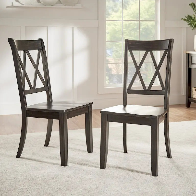 X Back Wood Dining Chair (Set of 2) Classic