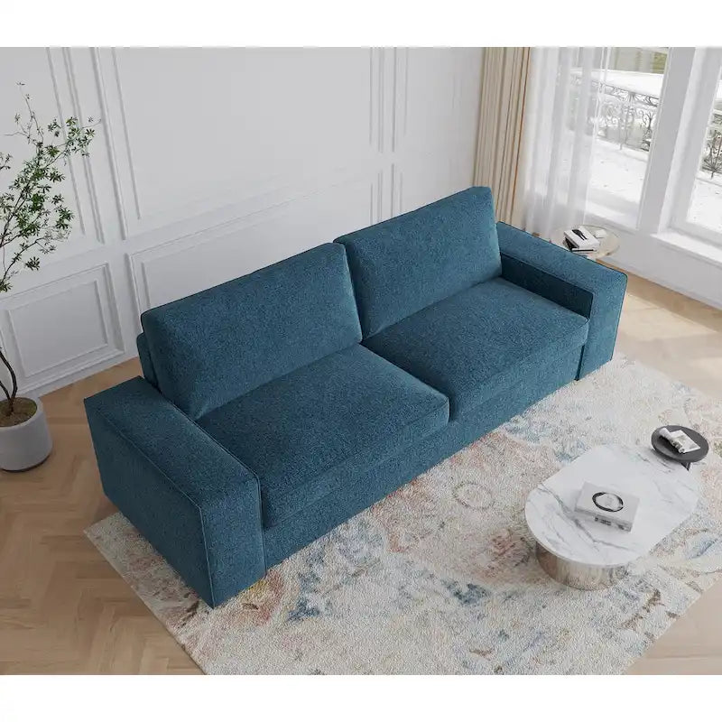 Modern 80 Upholstered Fabric 3-Seater Sofa